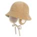 Corduroy Earmuff Bucket Hat Sunny Ear Flaps Chin Strap Trapper Trooper Hat Beige