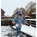Volunboy Toddler Boys Fleece Hooded Jacket | Warm Sherpa Lined Outerwear 4-5 Years | Blue - Buy Online on SooperMarket.com