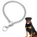 Metal Choke Chain for Dog Durable Thick Dog Collar for Pet Outdoor Training Small Medium Large Puppy Adjustable Silver Metal Necklace L Length 65cm Diameter 4.0mm