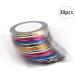 38 Rolls Nail Striping Tape Line Multicolor Rolls Striping Tape Line Nail Art Decoration Sticker Diy Nail Tip Mixed Colors - Buy Online on SooperMarket.com