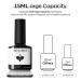 Modelones 15ML Black Gel Nail Polish - Pure Black Fall Color Soak Off Nail Art for Halloween - Perfect Home Manicure Gift for Women & Girls - Buy Online on SooperMarket.com
