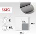 FATO Disposable Paper Napkins - 40-Pack Soft 2-Layer Gray Napkins 38x38 cm 100% Pure Cellulose FSC Certified - Buy Online on SooperMarket.com