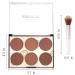 6 Colors Blush Palette with Brush - Matte & Shimmer Powder Blush for Glam Makeup Look | Contour & Highlighter Palette - Buy Online on SooperMarket.com