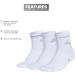 adidas Women's Cushioned Sport High Quarter Socks (3-Pair) - Medium - White/Clear Onix Grey - Buy Online on SooperMarket.com