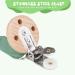 Vicloon Baby Dummy Clips 3 Pcs - BPA Free Soother Pacifier Chain Holder Clips for Boys and Girls - Teether Toy or Soothie - Green/Gray/Beige - Buy Online on SooperMarket.com