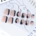 24 Pcs Short Coffin Press On Nails - Black Graffiti Acrylic Fake Nails with Glue for Women & Girls - Buy Online on SooperMarket.com