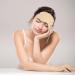 Silk Satin Sleep Mask for Women and Men - Adjustable Strap, Champagne - Ideal for Airplane Travel - Night Cover Blindfold - Buy Online on SooperMarket.com