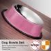 WERFORU 2 Pieces Dog Bowls Stainless Steel Dog Cat Bowls Pet Bowls For Feeding Water and Food Pink Medium Size M (2 Count) A-pink - Buy Online on SooperMarket.com