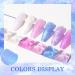 MIZHSE Pearl Gel Nail Polish Set - 6 Shimmer Colors | Pearlescent Shell Glitter | Soak Off UV Lamp Gel | White, Pink, Blue | BKJGLW208 - Buy Online on SooperMarket.com