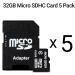 Micro Center 32GB Class 10 Micro SDHC Flash Memory Card with Adapter - 5 Pack for Mobile Devices, Phones, Tablets, Drones, Full HD Video - 80MB/s UHS-I, C10, U1 - Buy Online on SooperMarket.com