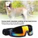 Dog Sunglasses Pet Fashion Goggles Wide View Dog Plastic Glasses for Wind Dust Snow Protection Adjustable Elastic Straps Pet Glassesfor Medium and Large Dogs(Black) - Buy Online on SooperMarket.com