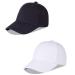 LANGZHEN 100% Cotton Outdoor Children's Kids Plain Baseball Cap Hat Adjustable Sun Hat for Girls Boys 2-4 Years Black+white