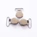 Sutoyuen 1 Pacifier Suspender Clips  Pacifier Clips with Plastic Teeth Insert to Protect Fabric Perfect for Crafts Making Pacifier Holders/Bib/Dummy/Toy Holder Clip Silver (10pcs)