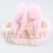 Headband for Washing Face and Makeup Cute Bunny Ear Hairband Elastic Headband for Shower Sports Spa Skincare Beauty Head Wraps Hair Accessories for Women Girls Pink - Buy Online on SooperMarket.com