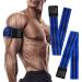 Isesuch Blood Flow Restriction Bands, 2PCS Arm Leg Muscle Occlusion Bodybuilding Training Elastic Resistance Straps Gym Fitness Equipment Sports Accessories for Women Men Blue/Black 60cm