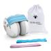 BZ Baby Noise Cancelling Headphones Baby Ear Protection Ear-Muffs for Newborns Infants and Toddlers, Sleeping Airplanes Fireworks White