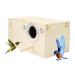 Wooden Parrot Breeding Box | Cockatiel Parakeet Nesting Box | Natural Wood Breeding Cage House for Lovebirds Cockatiel Budgie Conure Finch Parakeet Mating Hatching 1Pc