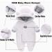 Baby Winter Snowsuit Romper | Hooded Toddler Outerwear Set | Thick & Warm | White | 0-3 Months - Buy Online on SooperMarket.com