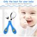 Vicloon Baby Fork and Spoon Set - 6 PCS Toddler Utensils Stainless Steel Cutlery for Baby Feeding - Tiger Pink/Blue/Yellow - Buy Online on SooperMarket.com