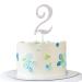 ENSTAB 0-9 Cake Decoration Silver Rhinestones Happy Birthday Cake Topper Anniversary Cake Decoration (2) SHINY-10 Silver-2