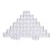 BENECREAT 30 Pack 15ml Round Clear Plastic Bead Jars with Screw Caps for Beads Nail Art Glitter Make Up Cosmetics and Travel Cream