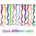 12 Pcs Colored Hair Extensions Clips - Curly Wavy Synthetic Hairpieces for Women, Kids, Girls - Multi-color Party Highlights - Colorful Set - Buy Online on SooperMarket.com