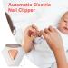 Teksome Electric Nail File - Rechargeable Nail Trimmer Electric Automatic Nail Safety Trimmer with Nail Clip Storage 2-in-1 Nail Cutter and Polisher for Kids Adults White - Buy Online on SooperMarket.com