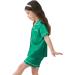SWOMOG Kids Silk Pyjamas Short Sleeve Satin PJs Set - Emerald Green | Ages 6-7 - Buy Online on SooperMarket.com