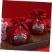 HOMSFOU 2pcs Candy Bag Packaging Bag Wedding Candy Bags Candy Bags for Wedding Decorative Candy Pouches Drawstring Candy Bags Gift Bags Wedding Decor Portable Candy Pouch Festival Supply Red 15x12cm - Buy Online on SooperMarket.com