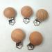 Natural Beech Wood Pacifier Clips Teething Toy - Set of 10 | DIY Wood Teether Toys - 3.0cm - Buy Online on SooperMarket.com