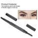 Buy Waterproof Double-Head Eyebrow Pen - 5 Color Options Triangle Tip Stencil & Brush Included - Buy Online on SooperMarket.com