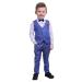 Nwada Boys Suits 4pcs Gentleman Suits Boys Clothes Set Kids Blazer & Pants Outfit Boys Wedding Suits Waistcoat + Shirt + Bowtie + Pants Child Tuxedos Outfits Blue 2-3 Years