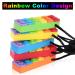 Sensory Chew Necklace - Rainbow Color Silicone Chew Pendant for Teething Babies, Autism, ADHD - 5 Pack - Buy Online on SooperMarket.com