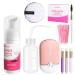 Eyelash Shampoo Cleanser Set Lash Extension Clean Mousse Mini USB Fan Dryer Wash Bottle Mascara Brush Cleansing Brushes Makeup Remover Pad Disposable Microbrushes Women Beginner Home Salon Use