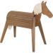 Roba Wooden Garden Horse - Vaulting Horse with Mane & Tail for Gymnastics & Riding - Solid Teak Construction - Buy Online on SooperMarket.com