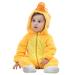 COOKY.D Baby Hooded Rompers Infant Winter Flannel Jumpsuit Pajamas 2-36 Months 24-30 Months Duck