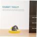 CIYODO Box Pet Potty Urinal Rabbit Toilet Rabbit Corner Pet Triangular Potty Bedding for Rabbits Abs White 24.5X18.5cm White - Buy Online on SooperMarket.com