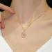 OralGos Rotating Cubic Zirconia Flower Pendant Necklace | Adjustable Choker Fashion Jewelry - International Shipping - Buy Online on SooperMarket.com