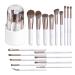 BS-MALL Makeup Brushes18 Pcs Premium Synthetic Powder Foundation Blush Contour Concealers Lip Brushes with Brush Holder Package for Gift (White)