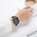 WFEAGL Top Grain Leather Band for Apple Watch 38mm-45mm - Slim Replacement Wristband for iWatch SE & Series 8 - Black/RoseGold - Women - Buy Online on SooperMarket.com