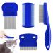 4 Pcs Flea Comb for Cat Dog Flea Lice Comb Pet Flea Combs Removal Lice Comb Fine Tooth Metal Flea Comb for Cats Lice Combs Fine Tooth Comb Grooming Set