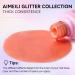AIMEILI Peach Glitter Shimmery Gel Nail Polish 10ml - Soak Off UV LED Nail Lamp Gel Polish for Sparkly Natural Nail Art - Buy Online on SooperMarket.com