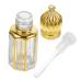 Bottled Oil Bottles for Essential Oils Essential Oil Bottle Sample Bottles Exquisite Fragrance Bottle Small Perfume Bottles Essence Sub-bottle Perfume Bottles Bulk Little Bottles 0.1 Ounces Golden