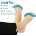 ViveSole Toe Stretchers Separators (4 Pieces) - Gel Therapeutic Spa Spacer for Bunions, Hammer Toe, Plantar Fasciitis - Metatarsal Pain Relief - Blue Medium - Buy Online on SooperMarket.com