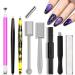 XEAOHESY 9 Pieces Nail Magnet Tool Set Double-Head Flower Design Nail Magnet Pens Multi-Function Magnet Board Magnet Stick 3D Magnetic for Cat Eye Gel Polish Nail Art 9 cat eye magnetic tools