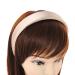 axy Headband with Fabric Padded Candy Colours and Satin Covered Beautiful Women's Headband Hair Accessories Hair Band HRK7A (Beige)