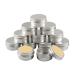 Basic packing 12 pieces 30ml of silver empty round aluminum socket with screw cap aluminum dose Aluminum screw box candle boxes CREMEDOSE COSMETICS COSTORS COLRSTORS ALUD ROSE with 12 pieces 35mm sticker
