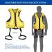 OMOUBOI Inflatable Snorkel Vest Adult Swimming Jacket - Yellow, 90-220 lbs | Dive, Surf, Swim Safely in Water Sports - Buy Online on SooperMarket.com