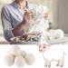 Natural Wool Dryer Balls - 6 Eco-Friendly Felt Balls for Tumble Dryers | Reduce Drying Time & Softens Clothes - Buy Online on SooperMarket.com