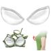 Breast Enhancers Soft Silicone Bra Inserts 1 Pair Clear Invisible Bra Inserts Push Up Waterproof Dustproof Breast Enhancers Self-Adhesive Bikini Pads for Swimwear Sportswear Wedding Dress
